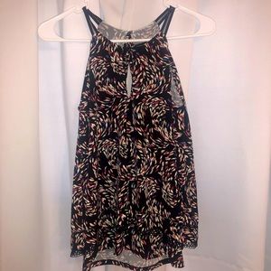 WHBM tank top Black petal babydoll lace trim cute